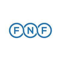 fnf brev logotyp design på svart bakgrund. fnf kreativa initialer bokstavslogotyp koncept. fnf bokstavsdesign. vektor