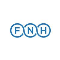 fnh-Buchstaben-Logo-Design auf schwarzem Hintergrund. fnh kreatives Initialen-Buchstaben-Logo-Konzept. fnh Briefgestaltung. vektor