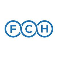 fch brev logotyp design på svart bakgrund. fch kreativa initialer bokstavslogotyp koncept. fch bokstavsdesign. vektor