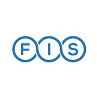 fis brev logotyp design på svart bakgrund. fis kreativa initialer brev logotyp koncept. fis bokstavsdesign. vektor