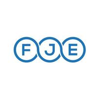 fje-Buchstaben-Logo-Design auf schwarzem Hintergrund. fje kreative Initialen schreiben Logo-Konzept. fje Briefgestaltung. vektor