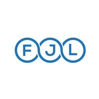 fjl-Buchstaben-Logo-Design auf schwarzem Hintergrund. fjl kreatives Initialen-Brief-Logo-Konzept. fjl Briefgestaltung. vektor