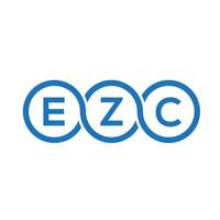 ezc-Buchstaben-Logo-Design auf schwarzem Hintergrund. ezc kreative Initialen schreiben Logo-Konzept. ezc-Briefgestaltung. vektor