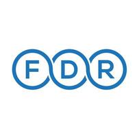 fdr-Brief-Logo-Design auf schwarzem Hintergrund. fdr kreative Initialen schreiben Logo-Konzept. fdr Briefgestaltung. vektor