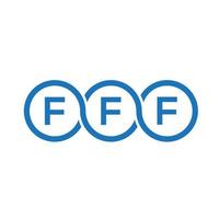 fff-Buchstaben-Logo-Design auf schwarzem Hintergrund. fff kreative Initialen schreiben Logo-Konzept. fff Briefgestaltung. vektor