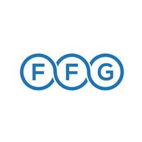 ffg brev logotyp design på svart bakgrund. ffg kreativa initialer brev logotyp koncept. ffg bokstavsdesign. vektor