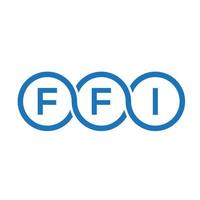 ffi-Buchstaben-Logo-Design auf schwarzem Hintergrund. ffi kreative Initialen schreiben Logo-Konzept. ffi Briefgestaltung. vektor