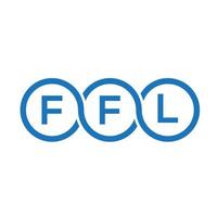 ffl brev logotyp design på svart bakgrund. ffl kreativa initialer brev logotyp koncept. ffl bokstavsdesign. vektor