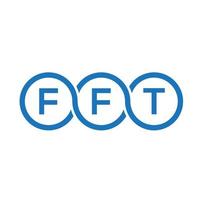 fft brev logotyp design på svart bakgrund. fft kreativa initialer bokstavslogotyp koncept. fft bokstavsdesign. vektor