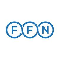 ffn-Buchstaben-Logo-Design auf schwarzem Hintergrund. ffn kreative Initialen schreiben Logo-Konzept. ffn Briefgestaltung. vektor