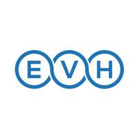 evh-Buchstaben-Logo-Design auf schwarzem Hintergrund. evh kreatives Initialen-Brief-Logo-Konzept. evh Briefgestaltung. vektor