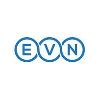 evn brev logotyp design på svart bakgrund. evn kreativa initialer brev logotyp koncept. evn bokstavsdesign. vektor