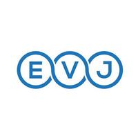 evj brev logotyp design på svart bakgrund. evj kreativa initialer brev logotyp koncept. evj bokstavsdesign. vektor