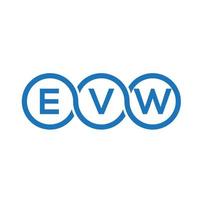 evw brev logotyp design på svart bakgrund. evw kreativa initialer brev logotyp koncept. evw bokstavsdesign. vektor