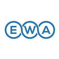 Ewa-Brief-Logo-Design auf schwarzem Hintergrund. ewa kreatives Initialen-Brief-Logo-Konzept. ewa-Briefgestaltung. vektor