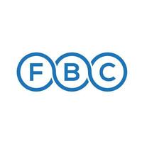 fbc-Brief-Logo-Design auf schwarzem Hintergrund. fbc kreative Initialen schreiben Logo-Konzept. fbc Briefgestaltung. vektor