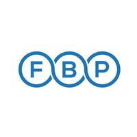 fbp-Brief-Logo-Design auf schwarzem Hintergrund. fbp kreatives Initialen-Brief-Logo-Konzept. Briefgestaltung fbp. vektor