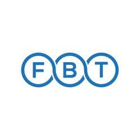 fbt brev logotyp design på svart bakgrund. fbt kreativa initialer brev logotyp koncept. fbt brev design. vektor