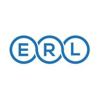 erl brev logotyp design på svart bakgrund. erl kreativa initialer brev logotyp koncept. erl bokstavsdesign. vektor