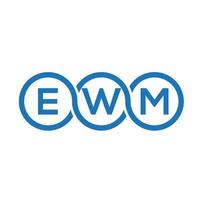 ewm brev logotyp design på svart bakgrund. ewm kreativa initialer brev logotyp koncept. ewm brev design. vektor