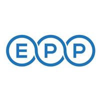 epp brev logotyp design på svart bakgrund. epp kreativa initialer brev logotyp koncept. epp brev design. vektor