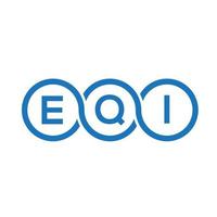 eqi brev logotyp design på svart bakgrund. eqi kreativa initialer brev logotyp koncept. eqi bokstavsdesign. vektor