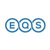 eqs brev logotyp design på svart bakgrund. eqs kreativa initialer bokstavslogotyp koncept. eqs bokstavsdesign. vektor