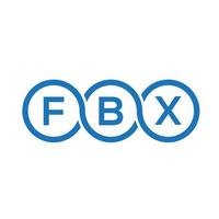 fbx brev logotyp design på svart bakgrund. fbx kreativa initialer brev logotyp koncept. fbx brev design. vektor