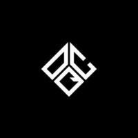 oqc brev logotyp design på svart bakgrund. oqc kreativa initialer brev logotyp koncept. oqc bokstavsdesign. vektor