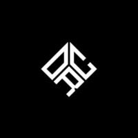orc brev logotyp design på svart bakgrund. orc kreativa initialer brev logotyp koncept. orc bokstav design. vektor