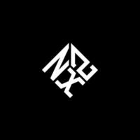 nxz-Buchstaben-Logo-Design auf schwarzem Hintergrund. nxz kreatives Initialen-Buchstaben-Logo-Konzept. nxz Briefgestaltung. vektor
