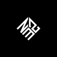 nmz brev logotyp design på svart bakgrund. nmz kreativa initialer bokstavslogotyp koncept. nmz bokstavsdesign. vektor