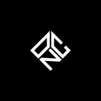 Onc-Brief-Logo-Design auf schwarzem Hintergrund. onc kreative Initialen schreiben Logo-Konzept. ein Briefdesign. vektor