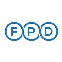 fpd-Brief-Logo-Design auf schwarzem Hintergrund. fpd kreatives Initialen-Buchstaben-Logo-Konzept. fpd Briefgestaltung. vektor