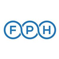 fph brev logotyp design på svart bakgrund. fph kreativa initialer bokstavslogotyp koncept. fph bokstavsdesign. vektor