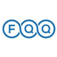 fqq-Brief-Logo-Design auf schwarzem Hintergrund. fqq kreative Initialen schreiben Logo-Konzept. fqq Briefgestaltung. vektor