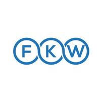 fkw-Buchstaben-Logo-Design auf schwarzem Hintergrund. fkw kreative Initialen schreiben Logo-Konzept. fkw Briefgestaltung. vektor