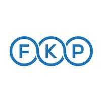 fkp-Brief-Logo-Design auf schwarzem Hintergrund. fkp kreative Initialen schreiben Logo-Konzept. fkp Briefgestaltung. vektor