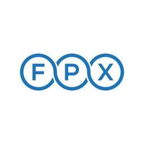 fpx-Brief-Logo-Design auf schwarzem Hintergrund. fpx kreatives Initialen-Buchstaben-Logo-Konzept. fpx Briefgestaltung. vektor