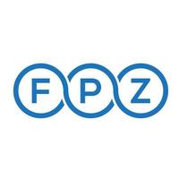 fpz-Brief-Logo-Design auf schwarzem Hintergrund. fpz kreative Initialen schreiben Logo-Konzept. fpz Briefgestaltung. vektor