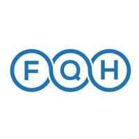 fqh-Buchstaben-Logo-Design auf schwarzem Hintergrund. fqh kreative Initialen schreiben Logo-Konzept. fqh Briefgestaltung. vektor