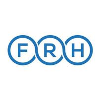 frh brev logotyp design på svart bakgrund. frh kreativa initialer brev logotyp koncept. frh bokstavsdesign. vektor