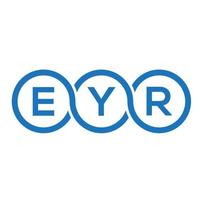 Eyr-Brief-Logo-Design auf schwarzem Hintergrund. Eyr kreatives Initialen-Buchstaben-Logo-Konzept. Eyr-Brief-Design. vektor