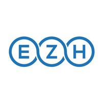 ezh brev logotyp design på svart bakgrund. ezh kreativa initialer brev logotyp koncept. ezh bokstavsdesign. vektor