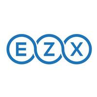 ezx-Buchstaben-Logo-Design auf schwarzem Hintergrund. ezx kreatives Initialen-Buchstaben-Logo-Konzept. ezx Briefdesign. vektor