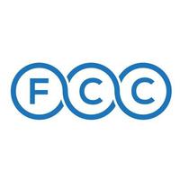 fcc brev logotyp design på svart bakgrund. fcc kreativa initialer bokstavslogotyp koncept. fcc bokstavsdesign. vektor