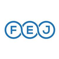 fej-Buchstaben-Logo-Design auf schwarzem Hintergrund. fej kreatives Initialen-Buchstaben-Logo-Konzept. fej Briefgestaltung. vektor