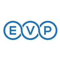 evp brev logotyp design på svart bakgrund. evp kreativa initialer brev logotyp koncept. evp brev design. vektor