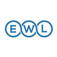 ewl-Buchstaben-Logo-Design auf schwarzem Hintergrund. ewl kreative Initialen schreiben Logo-Konzept. ewl Briefgestaltung. vektor