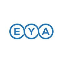 Eya-Brief-Logo-Design auf schwarzem Hintergrund. Eya kreatives Initialen-Buchstaben-Logo-Konzept. Eya-Buchstaben-Design. vektor